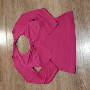 (L) Heart Soul Back Cut Out Top Solid Color Dainty Feminine Holiday Girlhoodcore